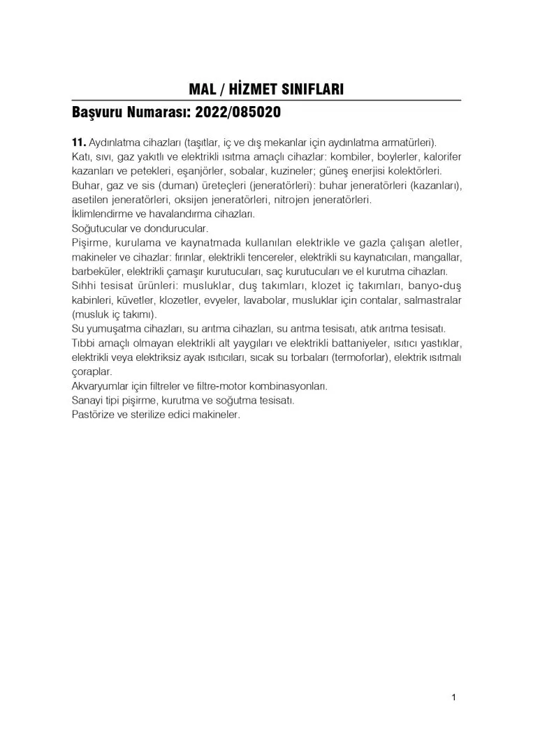 Wellini Marka Tescil Belgesi (Türk Patent) sayfa 2