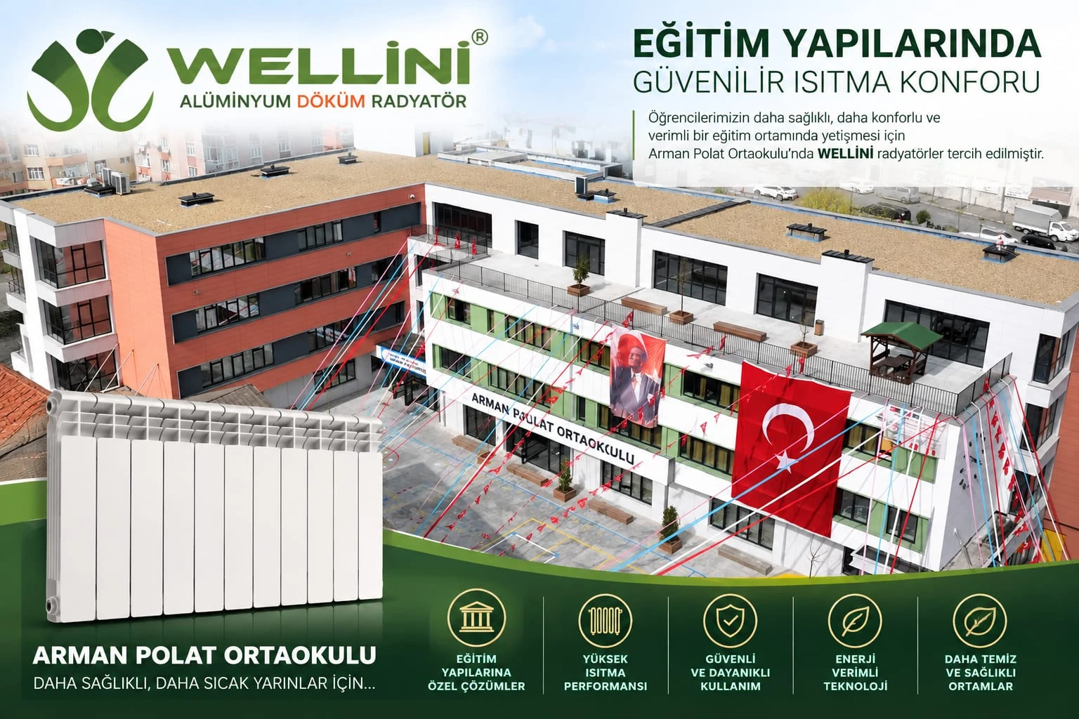 Arman Polat Ortaokulu radyatör uygulaması 1