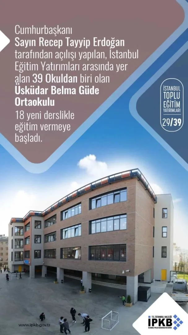 Belma Güde Ortaokulu Wellini alüminyum radyatör uygulaması