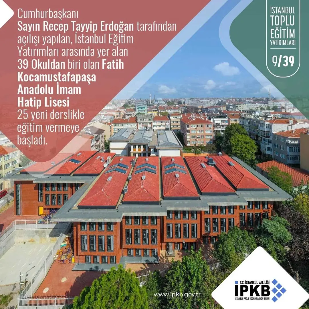 Kocamustafapaşa Anadolu İmam Hatip Lisesi Wellini alüminyum radyatör uygulaması