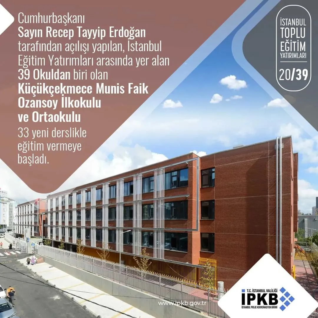 Munis Faik Ozansoy İlk ve Ortaokulu Wellini alüminyum radyatör uygulaması