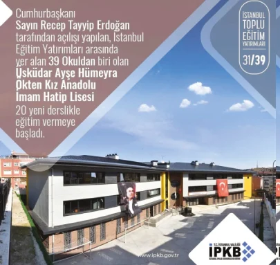 Üsküdar Ayşe Hümeyra Ökten Kız Anadolu İmam Hatip Lisesi Wellini alüminyum radyatör uygulaması