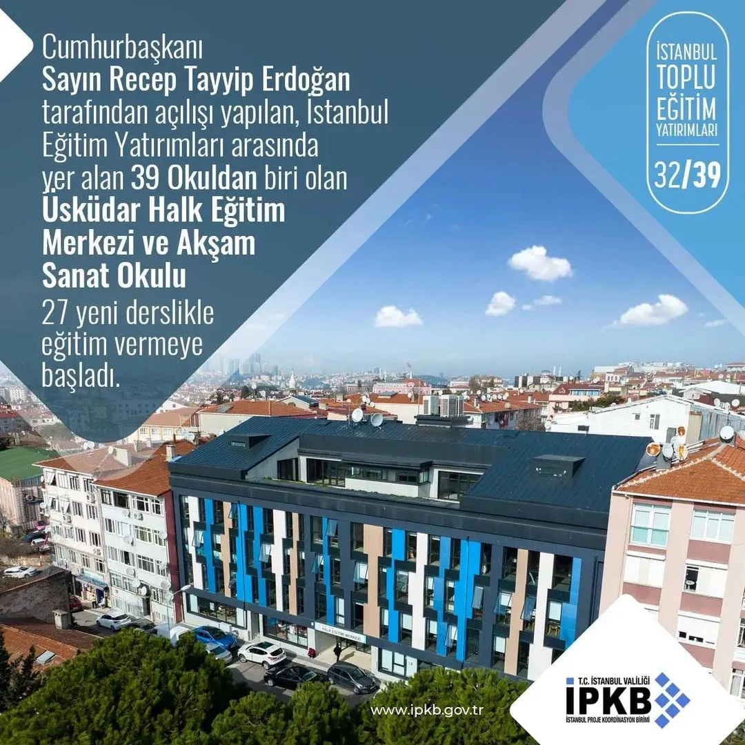 Üsküdar Halk Eğitim Merkezi Wellini alüminyum radyatör uygulaması